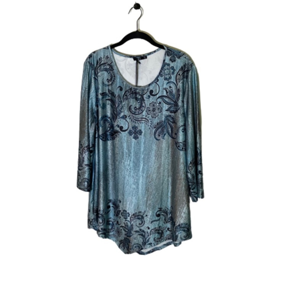 Lily by Firmiana 3/4 Sleeve Top 1XL NWT